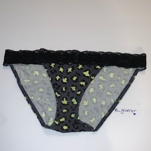 Citrus Leopard Print Lace Trimmed Low Rise Bikini